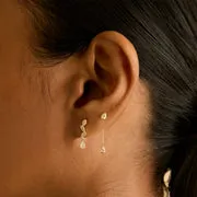 Astrid & Miyu Marquise clous goutte diamant or massif