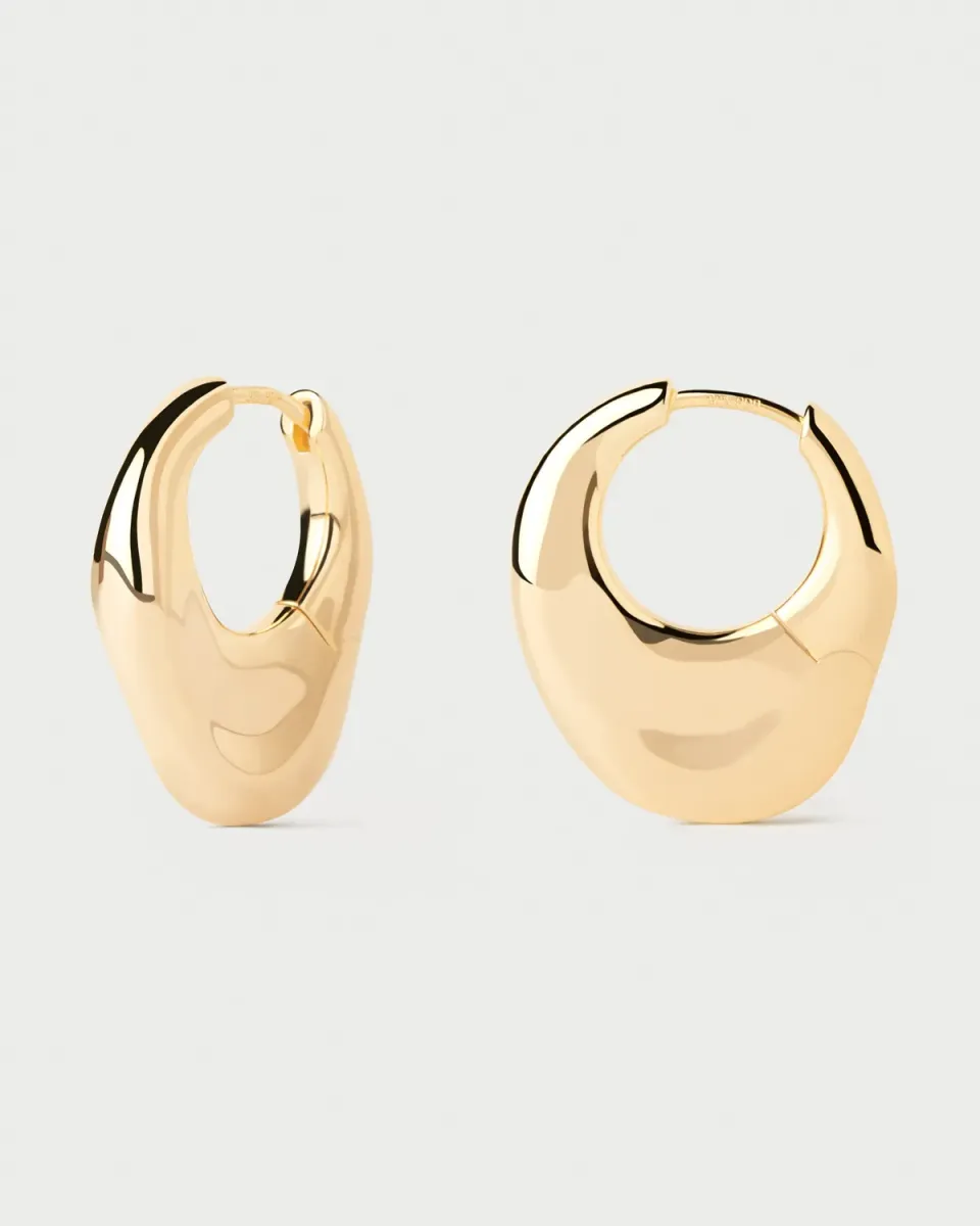 PDPAOLA Volcano Hoops boucles créoles dorées 20,7 mm