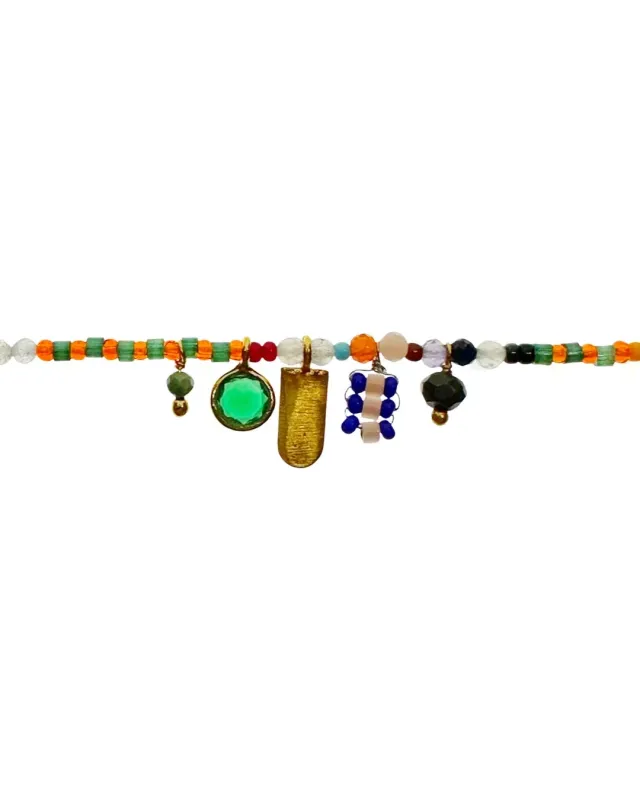 Le Fourbi de Capucine LF75 bracelet laiton doré pyrite onyx