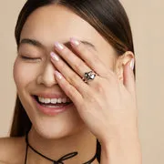 Astrid & Miyu Heart bague chevalière argent coeur