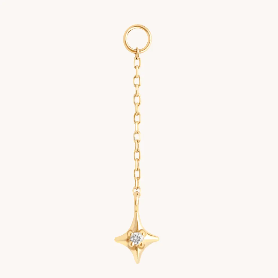 Astrid & Miyu Star Ear Chain boucle or massif étoile