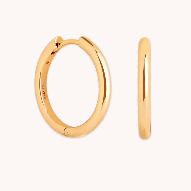 Astrid & Miyu Essential Medium Hoops créoles or medium