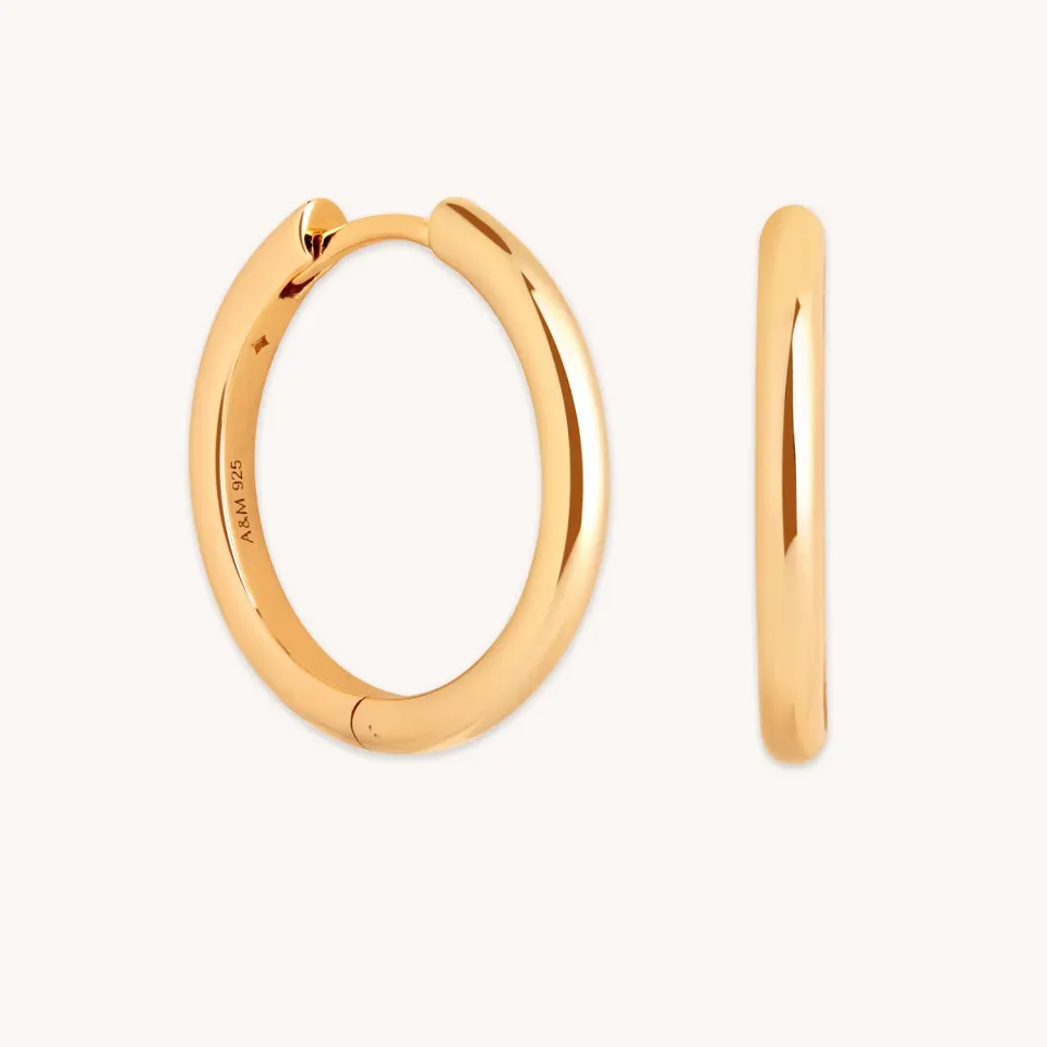 Astrid & Miyu Essential Medium Hoops créoles or medium