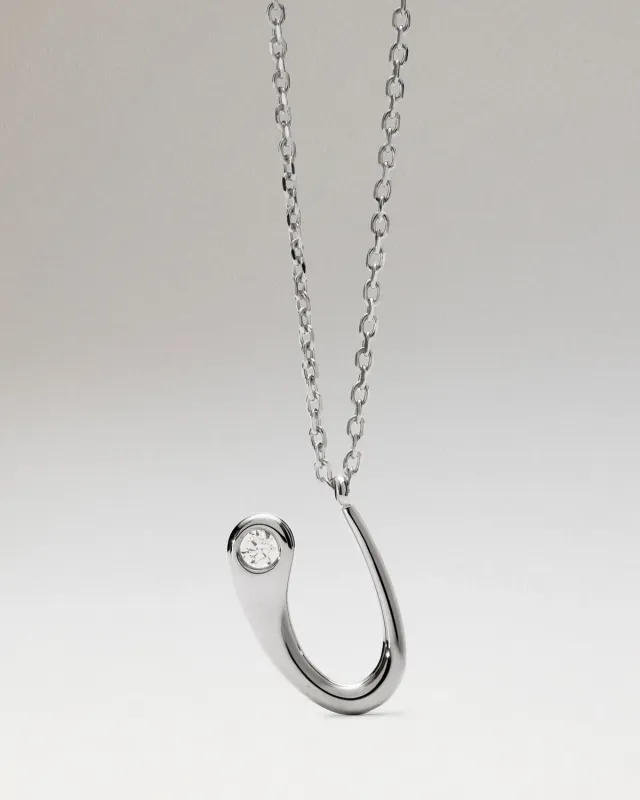 PDPAOLA U collier initiale argent 40-50 cm
