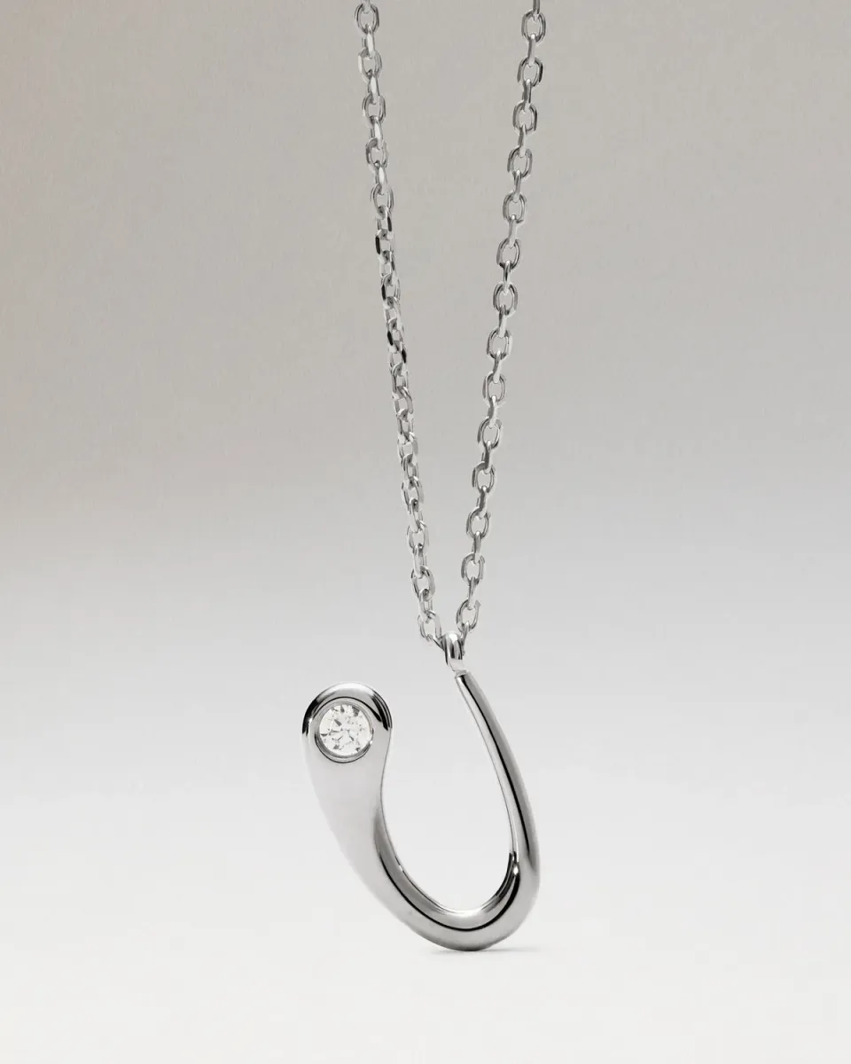 PDPAOLA U collier initiale argent 40-50 cm