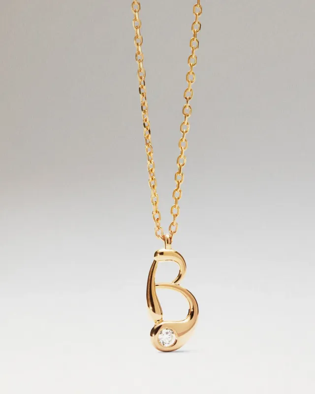 PDPAOLA B collier initiale B doré 40-50 cm