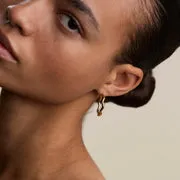 Astrid & Miyu Scalloped Large Hoops créoles dorées