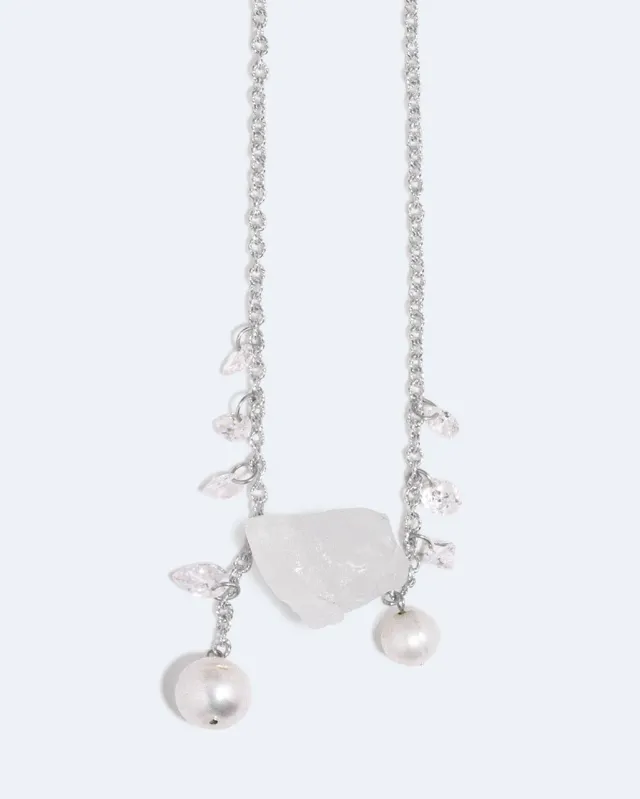 Completedworks Pendulum collier perle argent recyclé