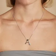 Astrid & Miyu A Initial Bold collier argent initiale A