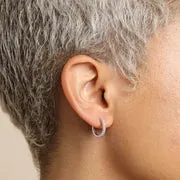 Astrid & Miyu Essential Crystal Small Hoops boucles argent strass