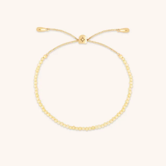 Astrid & Miyu Citrine November bracelet perles or massif