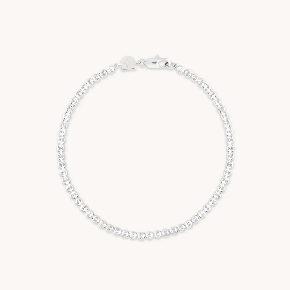 Astrid & Miyu Gleam Bold tennis bracelet argent large