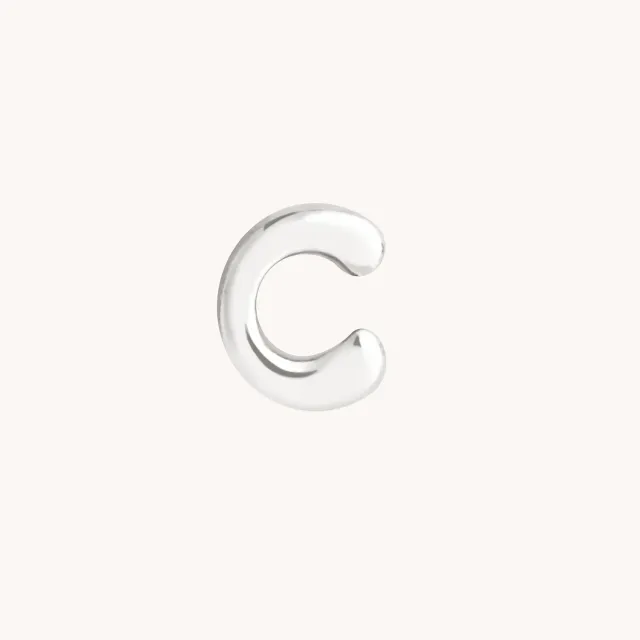 Astrid & Miyu Initial Click Charm C charm or blanc massif
