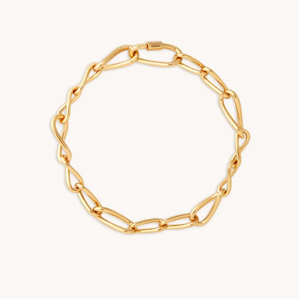 Astrid & Miyu Infinite Chain bracelet doré maille chaîne