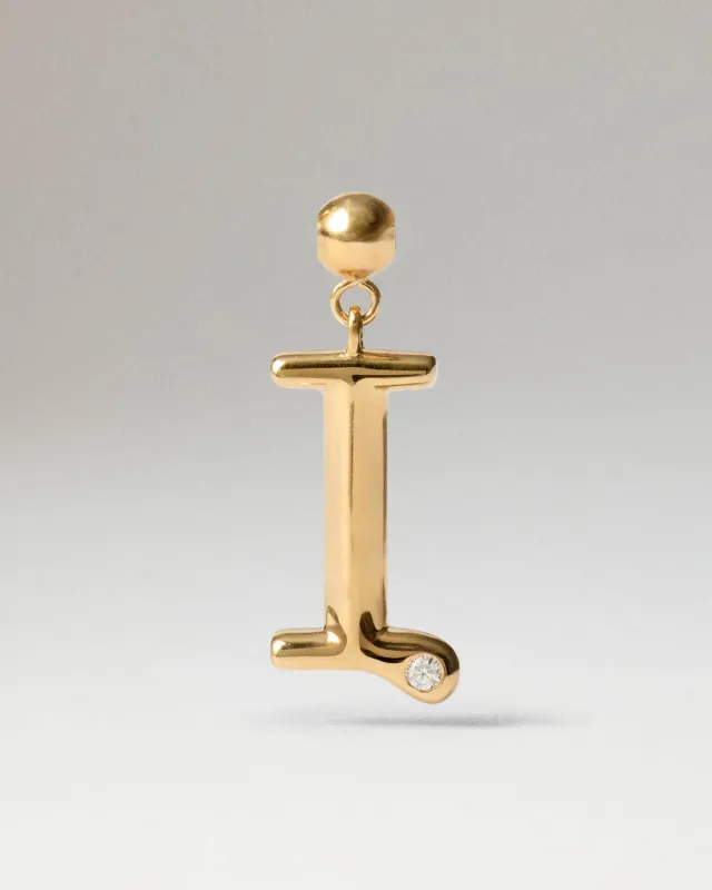 PDPAOLA Charms Initial I breloque zircone dorée