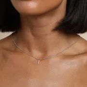 Astrid & Miyu I Initial Pavé collier argent initiale I