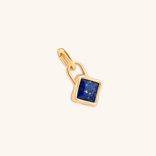 Astrid & Miyu Lapis September charm clip doré lapis