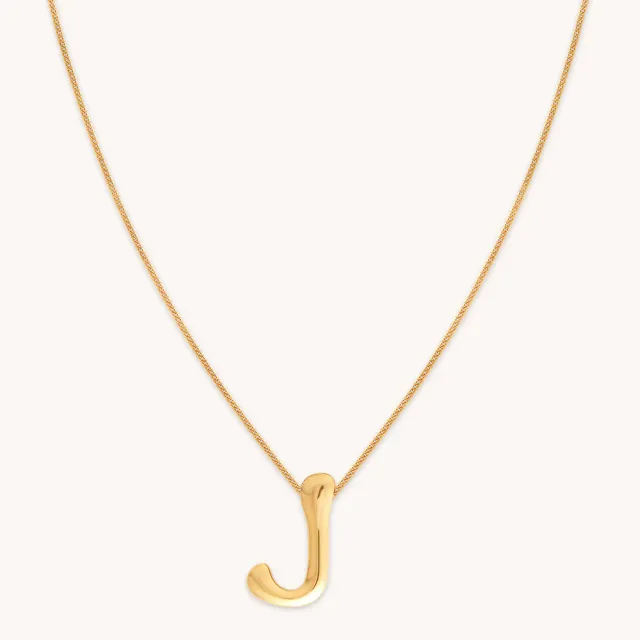 Astrid & Miyu J Initial Bold collier or initiale J