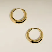 Astrid & Miyu Dome Hoops créoles dorées bombées
