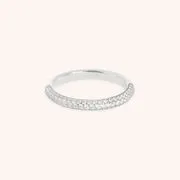 Astrid & Miyu Pavé Knot bague argent pavé