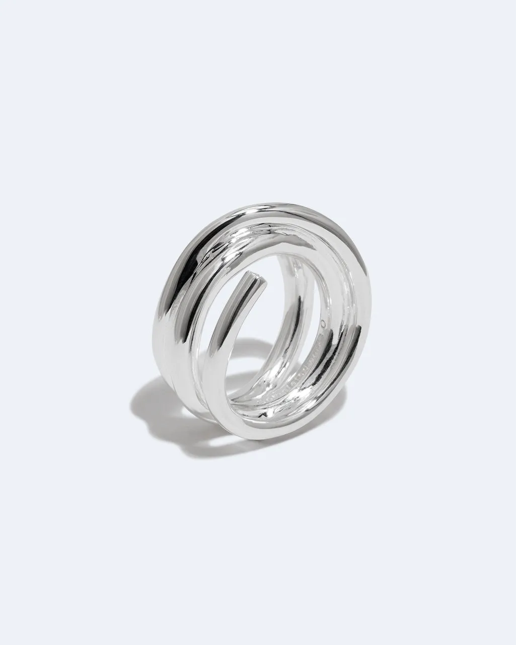 Completedworks Coil bague zirconia argent recyclé
