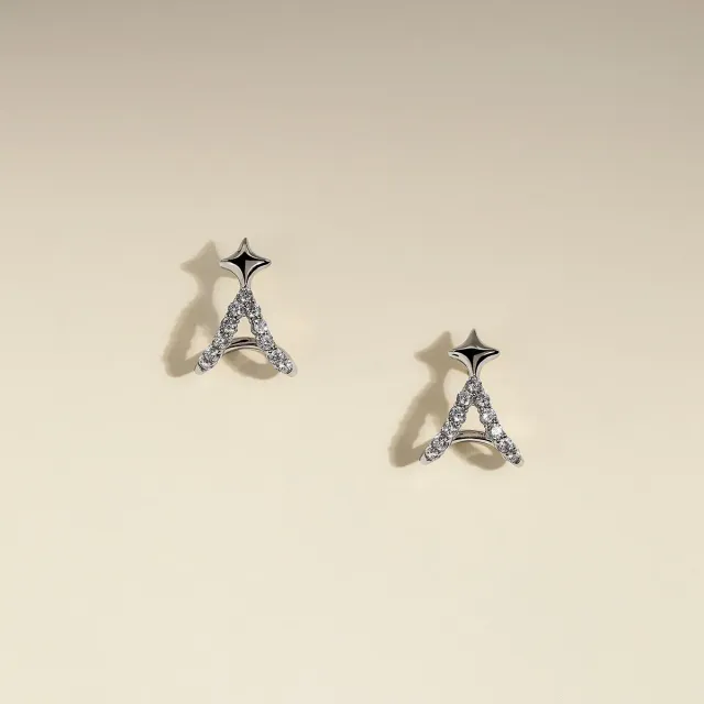Astrid & Miyu Cosmic Star clous étoile opale argent