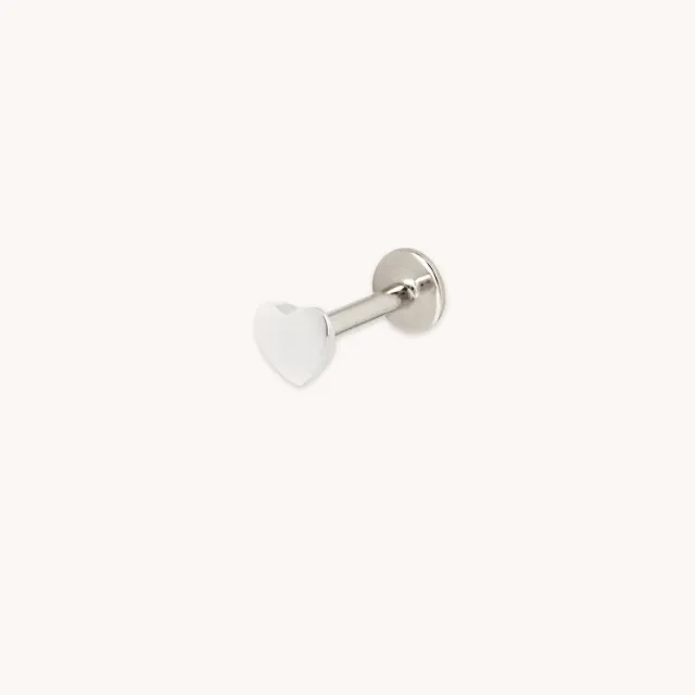Astrid & Miyu Heart piercing clou titane platine