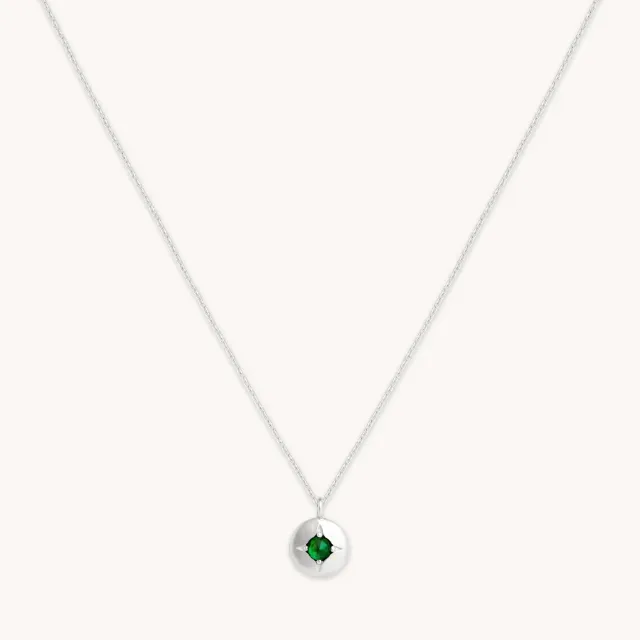 Astrid & Miyu May Emerald collier or blanc émeraude
