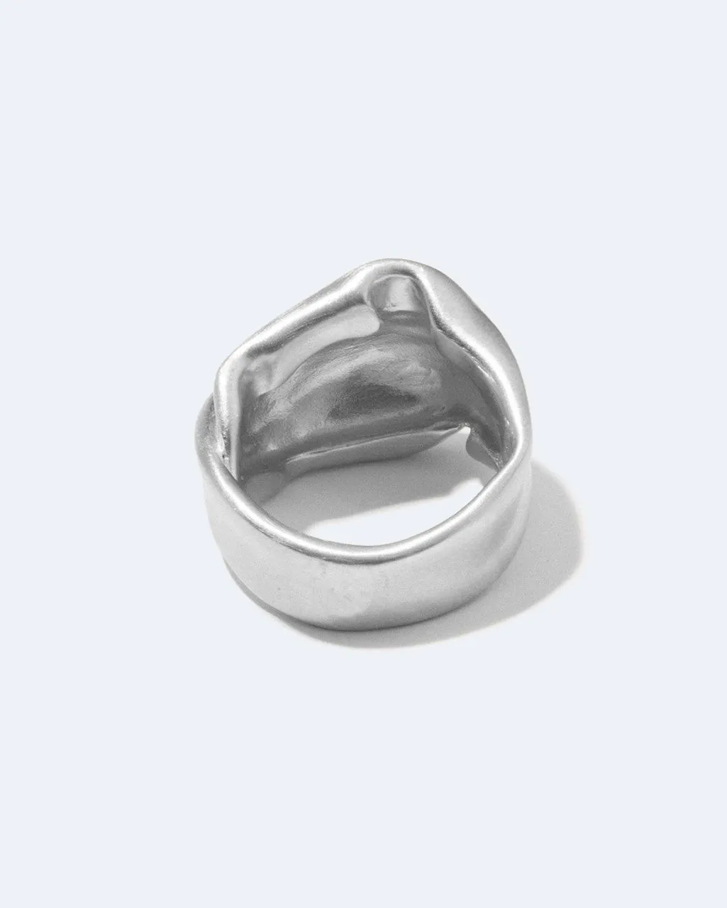 Completedworks Puffin bague plaqué platine argent sculptée