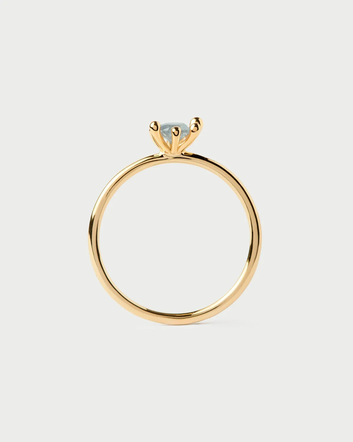 PDPAOLA Fleur Grey bague zircone grise