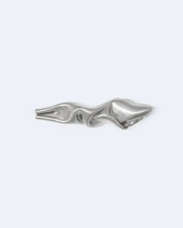 Completedworks Crumple pince à cravate argent recyclé