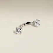 Astrid & Miyu Crystal barre rook titane platine