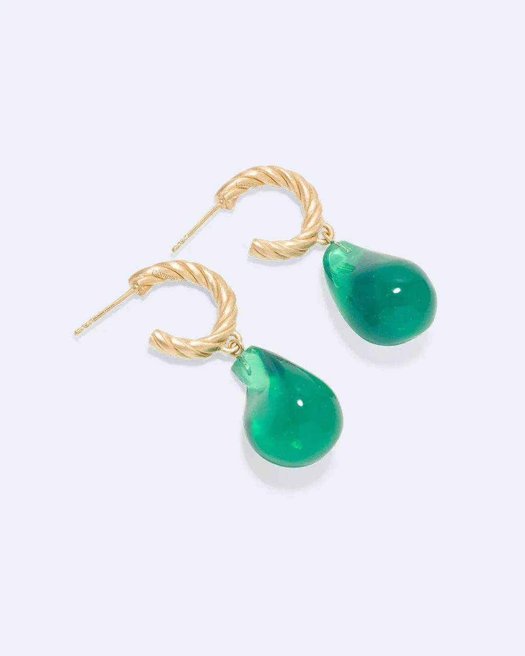 Completedworks Husband Number Six boucles dorées résine verte