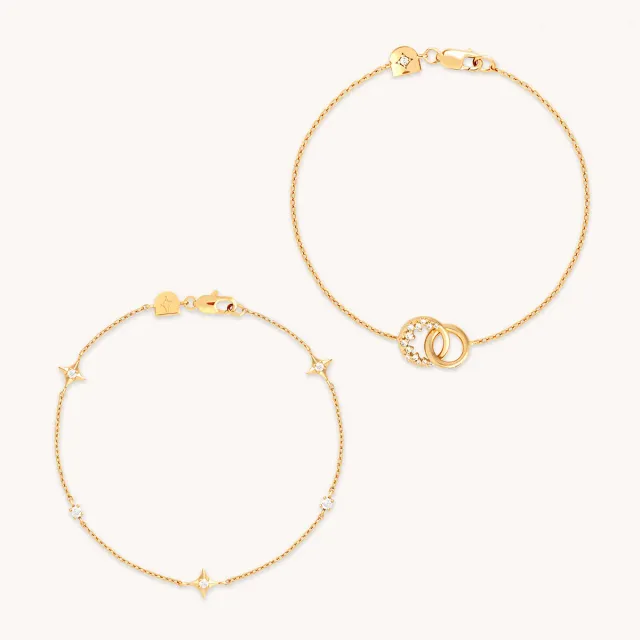 Astrid & Miyu Celestial coffret bracelets dorés