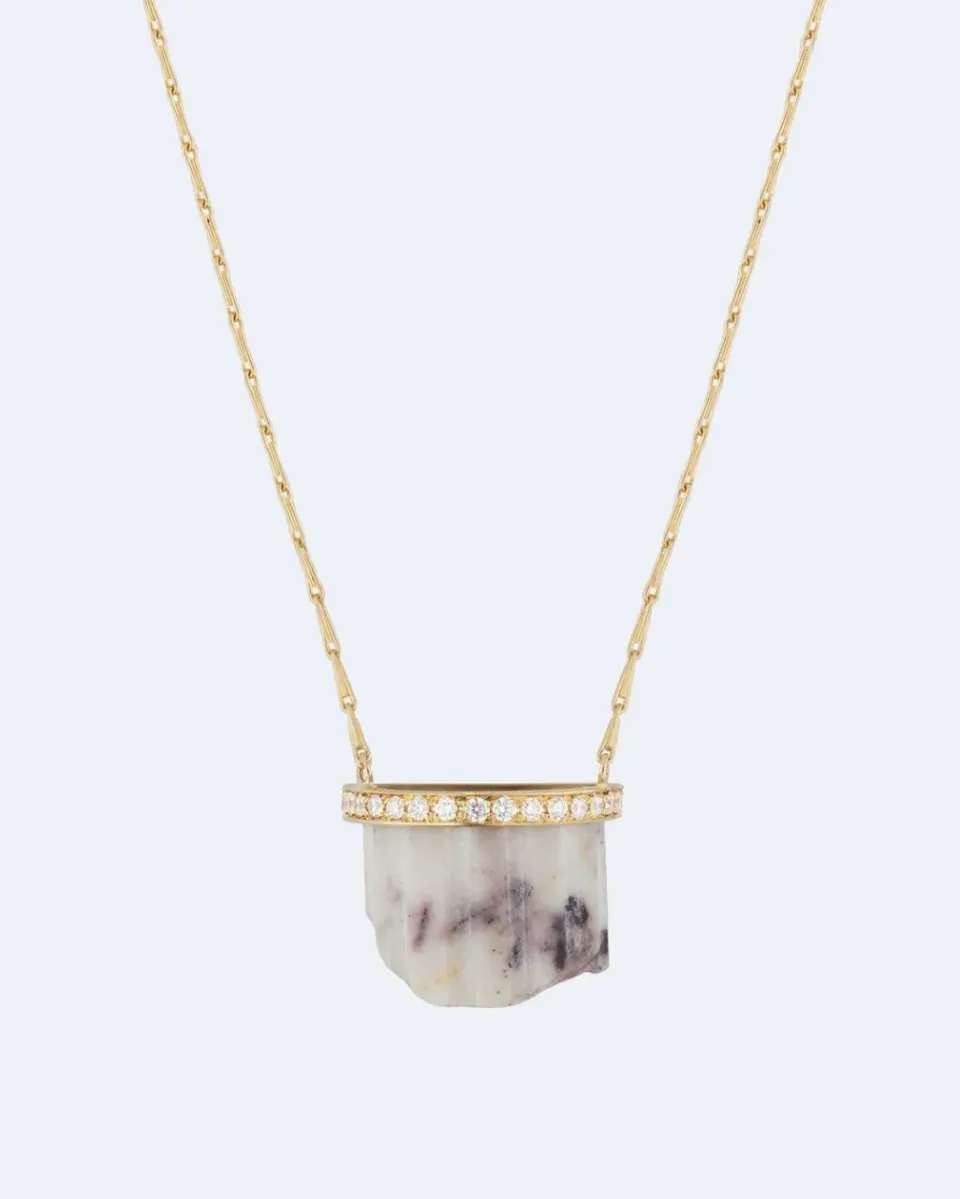 Completedworks Marble Fragment pendentif or jaune 18ct marbre diamant