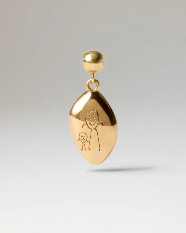 PDPAOLA Family charm plaqué or zirconia blanche 16,5 mm
