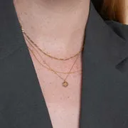 Astrid & Miyu Citrine collier or massif novembre