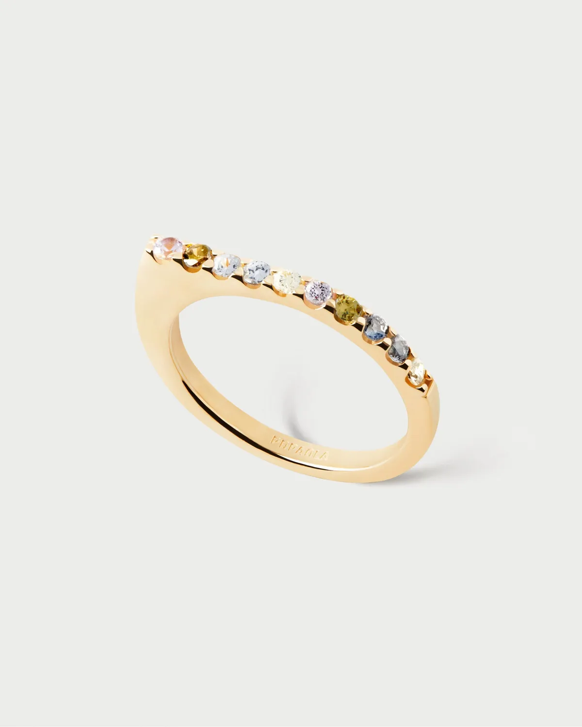 PDPAOLA Oda bague multicolore zirconia