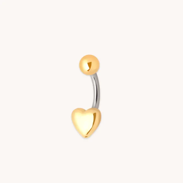 Astrid & Miyu Heart piercing nombril titane doré