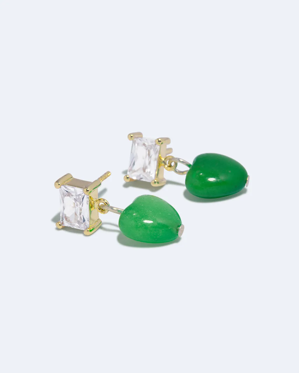 Completedworks Heart's Window boucles d'oreilles coeur vert