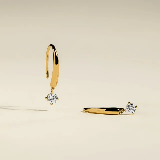 Astrid & Miyu Crystal Charm boucles plaqué or cristal
