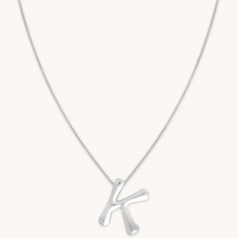 Astrid & Miyu Bold Pendant collier initiale K argent