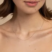 Astrid & Miyu Miyu Chain collier or blanc massif