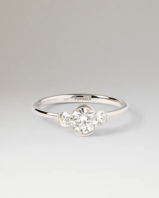 PDPAOLA Eve bague or blanc diamants 0,73 ct