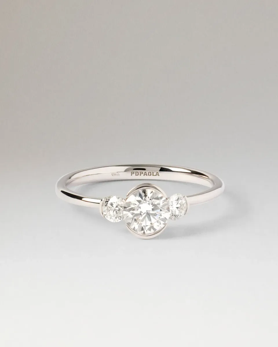 PDPAOLA Eve bague or blanc diamants 0,73 ct