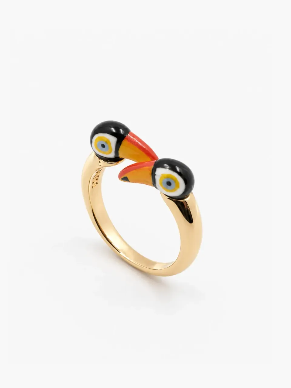 Nach Bijoux toucan bague FaceToFace ajustable porcelaine
