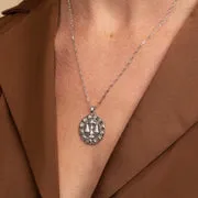 Astrid & Miyu Libra Bold Zodiac Collier Balance argent