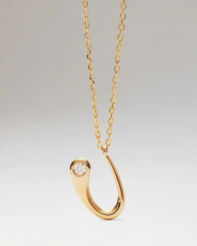 PDPAOLA U collier initiale doré 40-50 cm