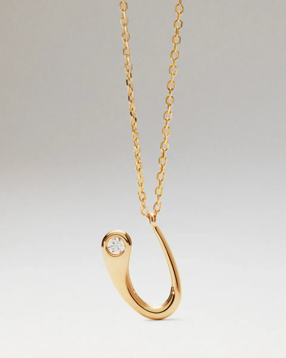 PDPAOLA U collier initiale doré 40-50 cm