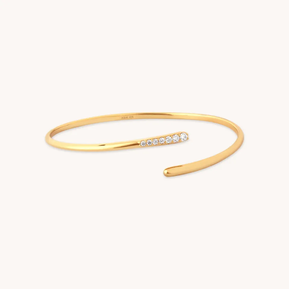 Astrid & Miyu Orbit Crystal jonc doré cristal